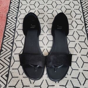 A NEW DAY KEIRA BLACK WIDE TOE BAND SLIDE SANDALS, SZ 9
